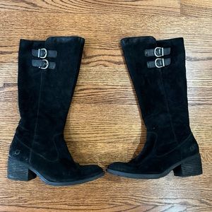Born Basil Knee High Boots Black Suede Women’s 8